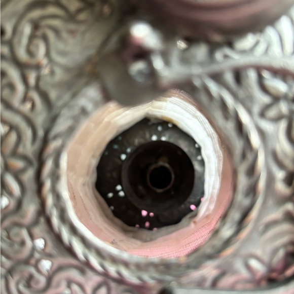 ANTIQUE STUNNING MID EAST EXPANDING COPPER AND CLOTH CANDLE LANTERN - Picture 6 of 8